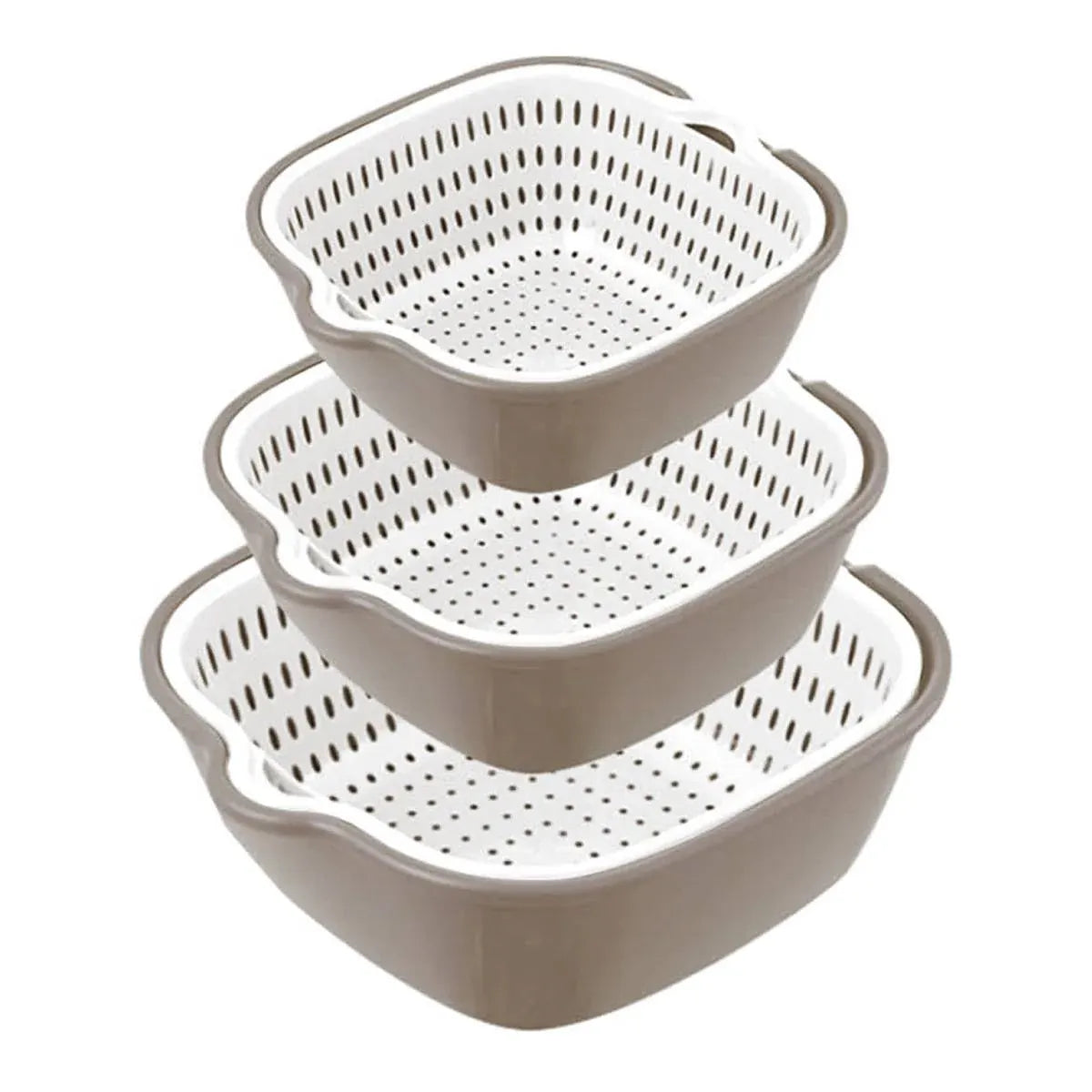 6pcs Multifunctional Drainage Basket for Fruits Vegetables Kitchen Household Use