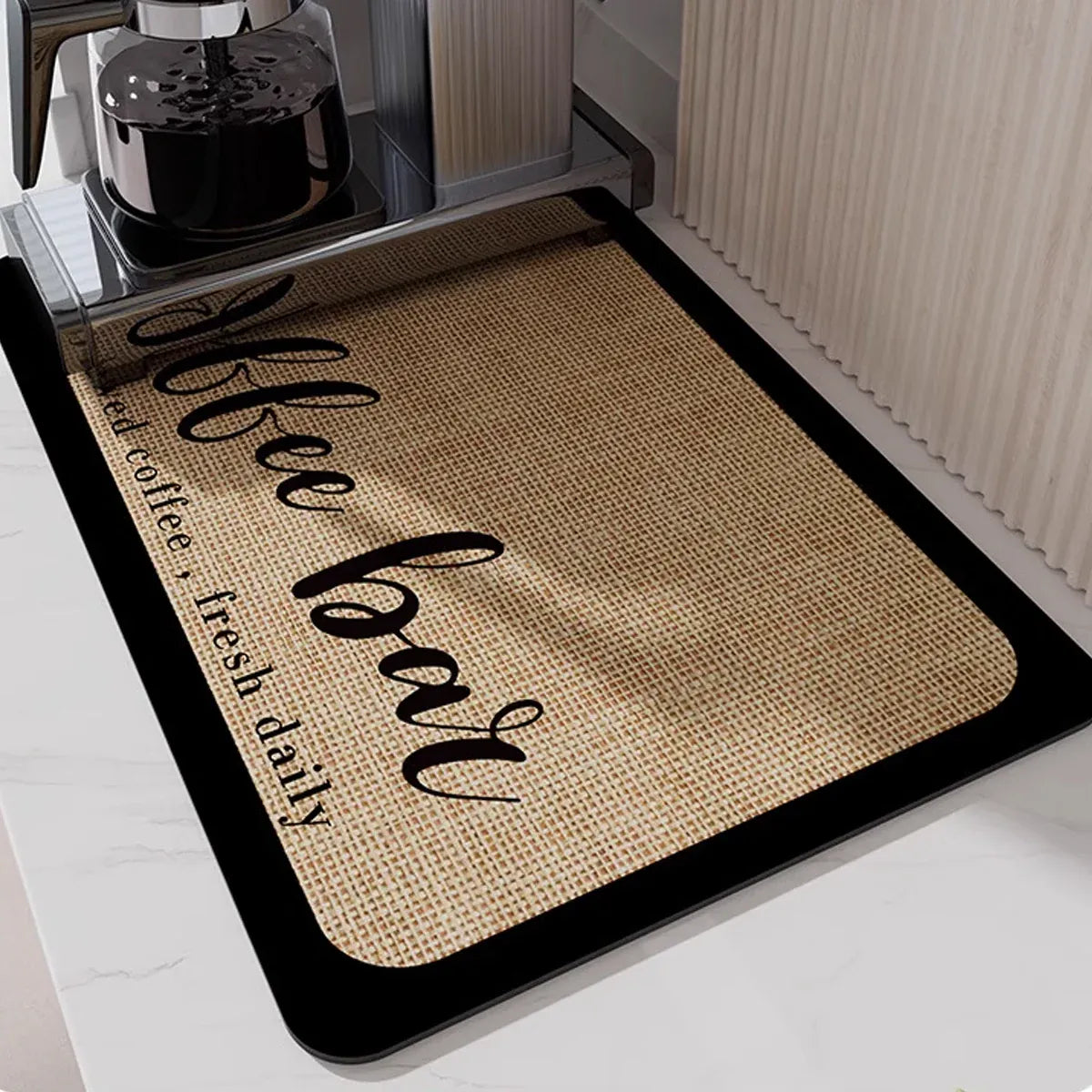 Super Draining Dish Drying Mat Quick Dry Coffee Kitchen Bathroom Tableware Pad - Coffee