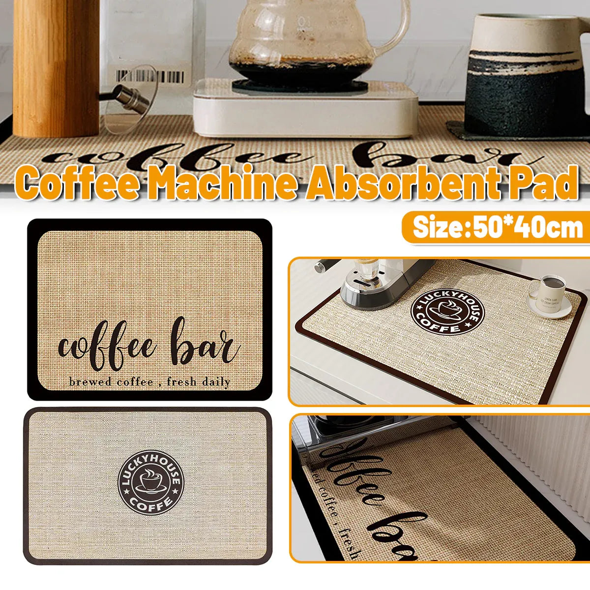 Super Draining Dish Drying Mat Quick Dry Coffee Kitchen Bathroom Tableware Pad - Luck