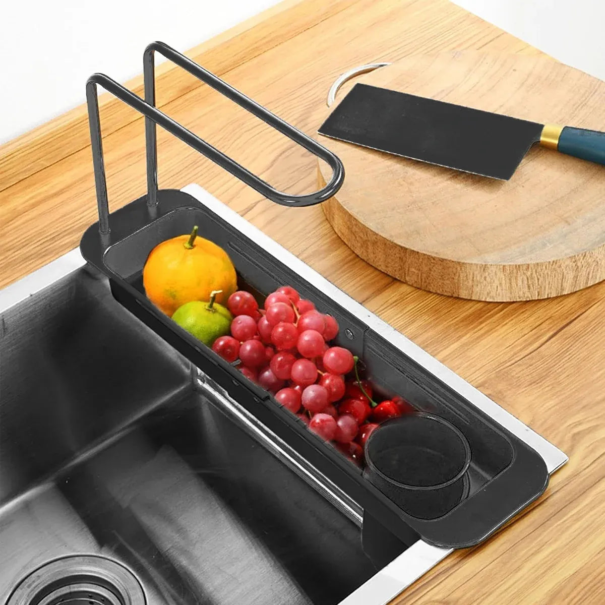 Retractable Stainless Steel Kitchen Sink Drain Rack Kitchen Counter Storage