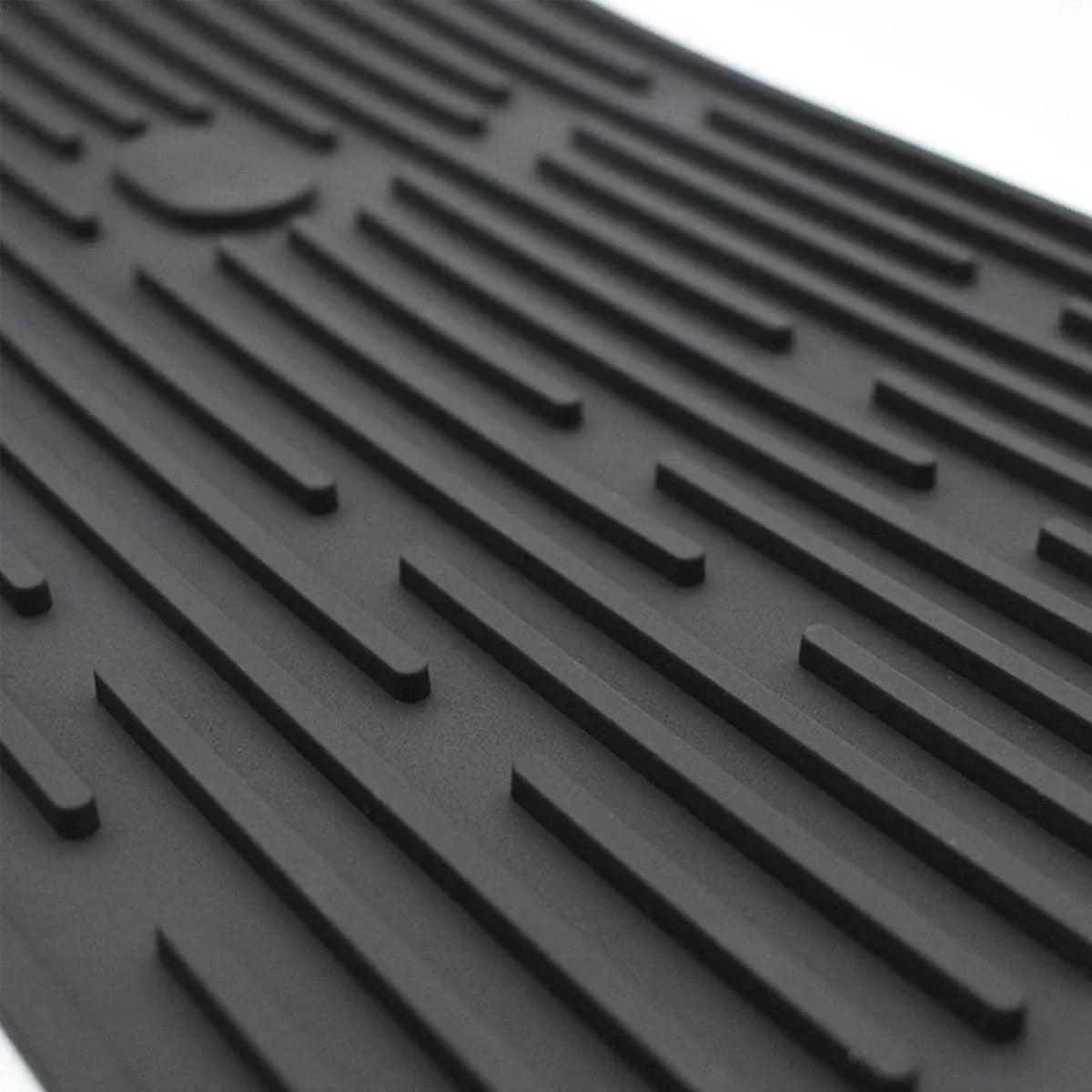Silicone Drainage Mat Sink Strainer Mat Non Slip Heating Mat Kitchen Drying Pad - Black