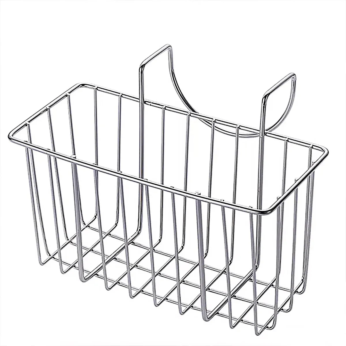 Stainless Steel Kitchen Sponge Holder Soap Brush Sink Caddy Drainer Rack Storage