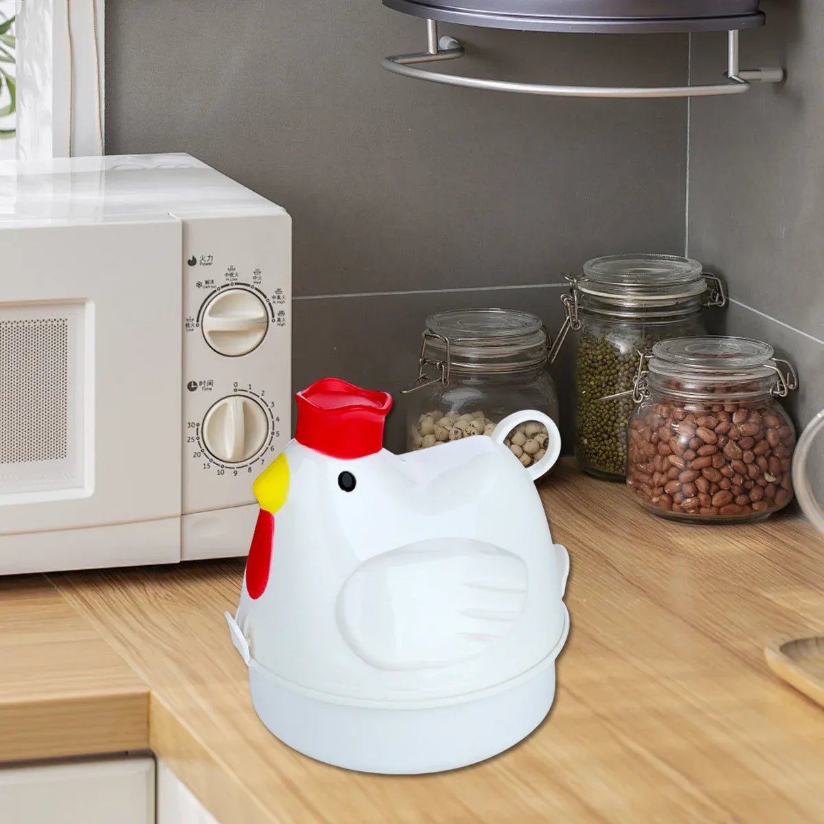 Quick Breakfast Microwave Egg Steamer - 4 Egg Boiler for Home Kitchen