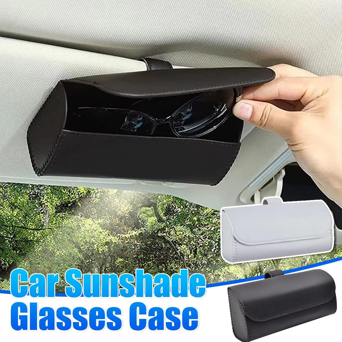 Car Glasses Clip Multifunctional Sun Visor Glasses Holder Storage Case Organizer - Grey