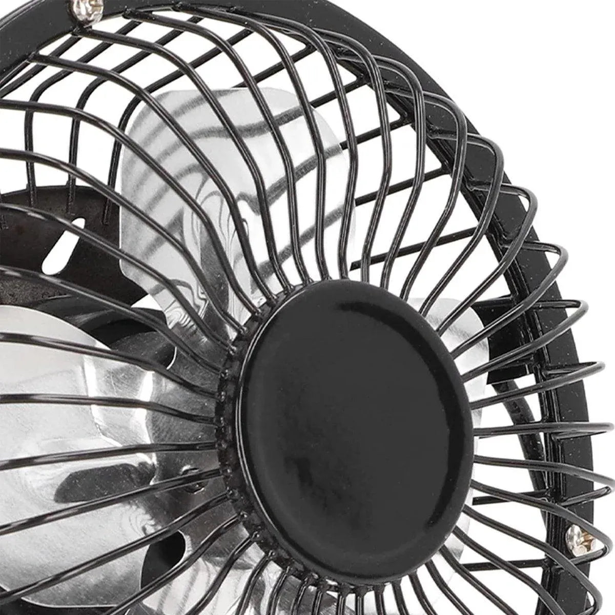 USB Desk Fan 4 Inch Metal Frame Black Portable Table Fan, 1 Piece