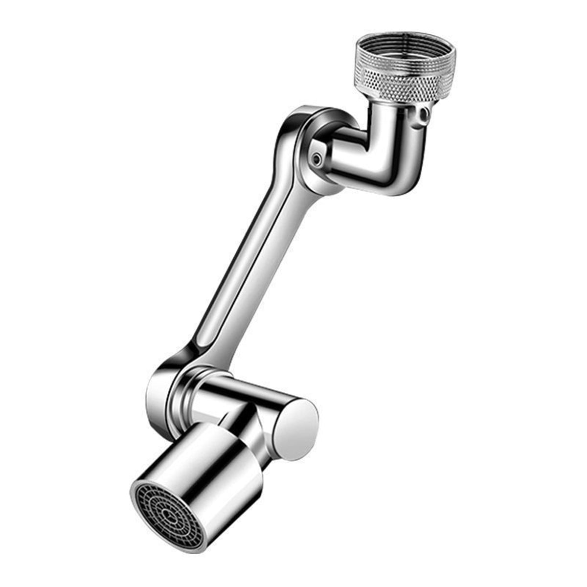 Multifunction Mechanical Arm Faucet Extender Rotatable Sink Tap Adapter Joint - Black