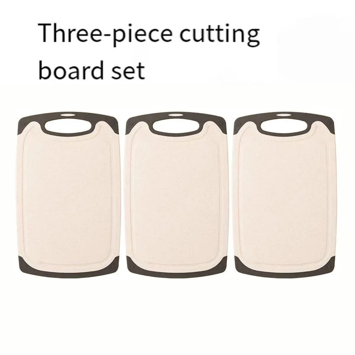 3PCS Wheat Straw Cutting Board Kitchen Chopping Board for Vegetables Meat Fruit