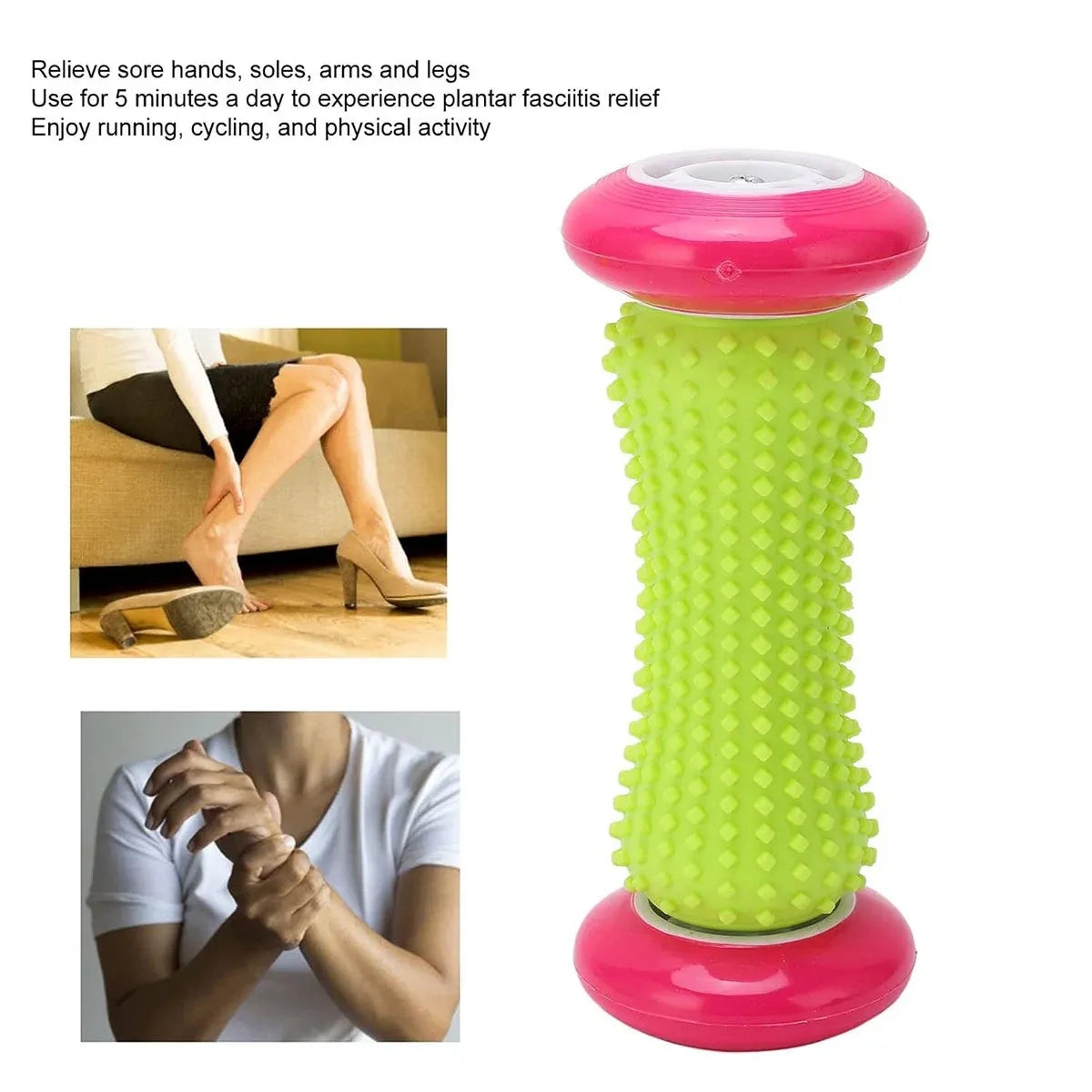 Foot Massage Roller Muscle Relaxation Arch Care Yoga Fitness Tool - Black
