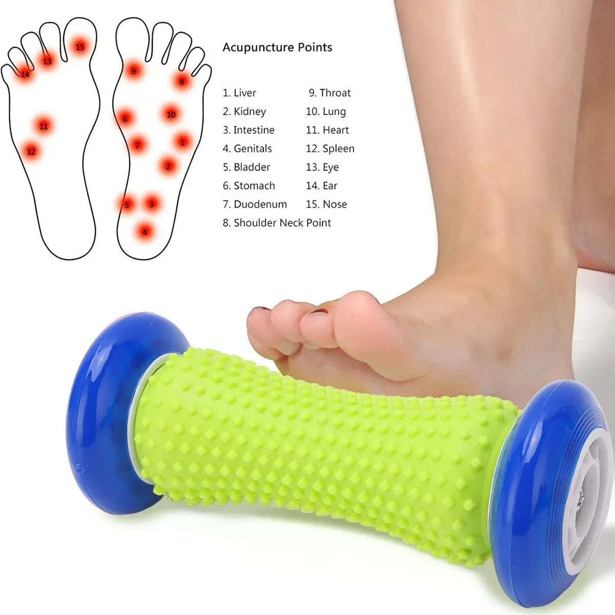 Foot Massage Roller Muscle Relaxation Arch Care Yoga Fitness Tool - Pink