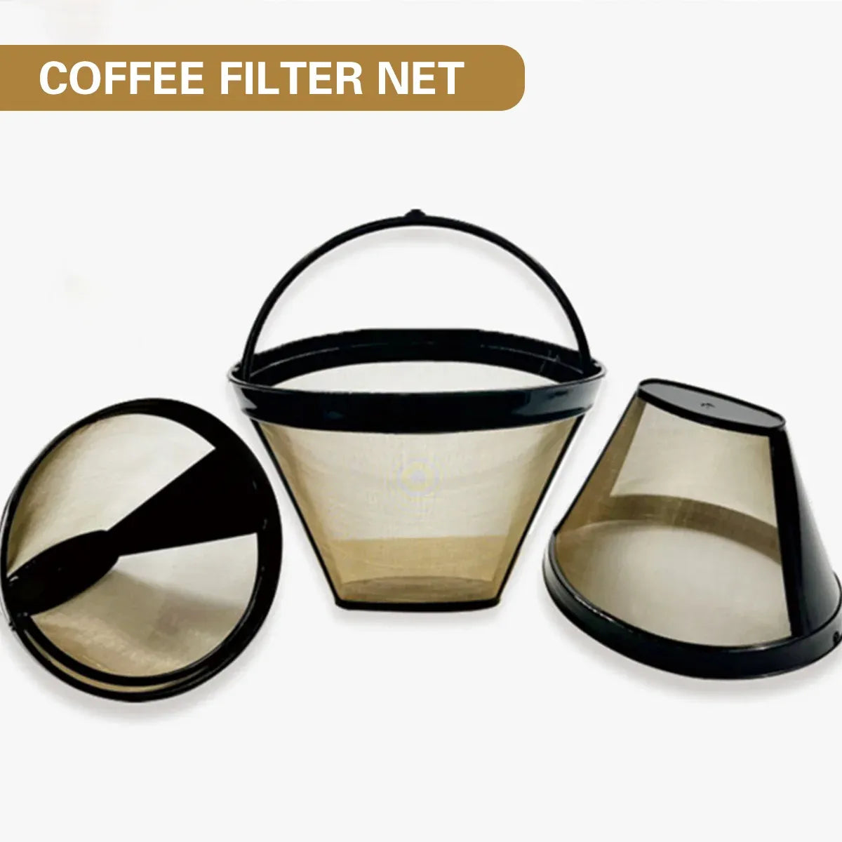 Coffee Machine Filter Standard Model Golden 304 Stainless Steel Outlet Funnel
