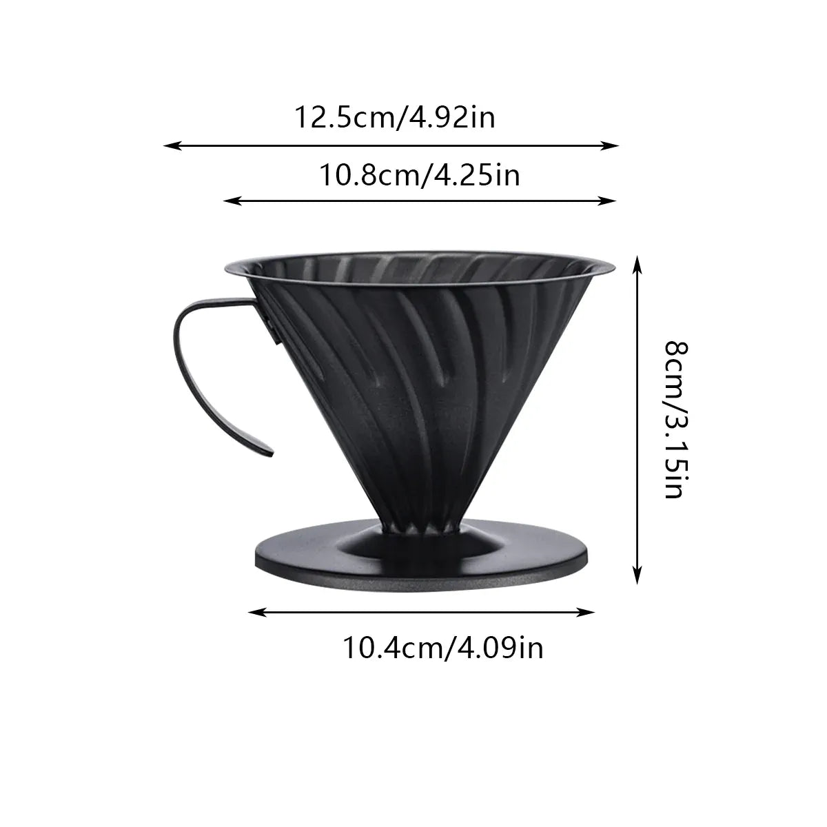 Stainless Steel Coffee Pot Filter Cup with Handle for Stovetop Espresso Maker