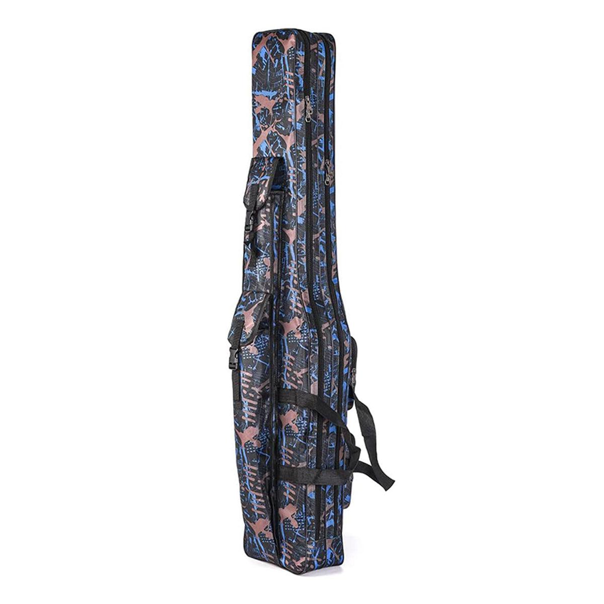130cm Big Belly Fishing Tackle Bag Rod Storage Carry Case Outdoor Fishing Bag - Black