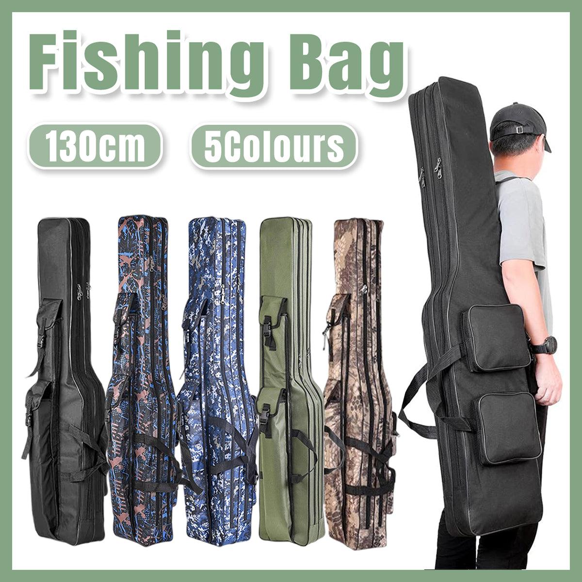130cm Big Belly Fishing Tackle Bag Rod Storage Carry Case Outdoor Fishing Bag - Snake skin camouflage