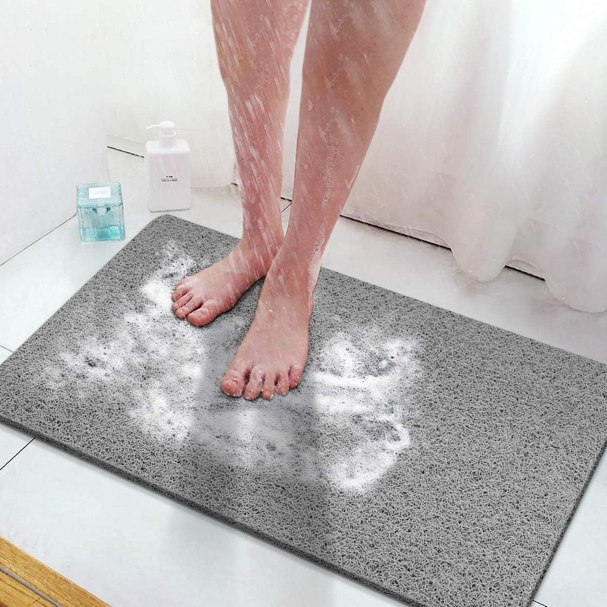 Waterproof Non-Slip Bathroom Shower Mat Anti-Slip Rug Toilet Floor Mat Washable - Cream-40*60cm