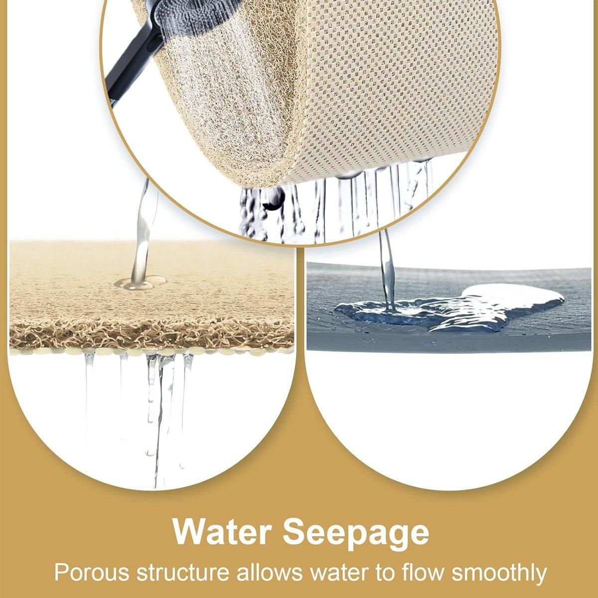 Waterproof Non-Slip Bathroom Shower Mat Anti-Slip Rug Toilet Floor Mat Washable - Cream-43*120cm