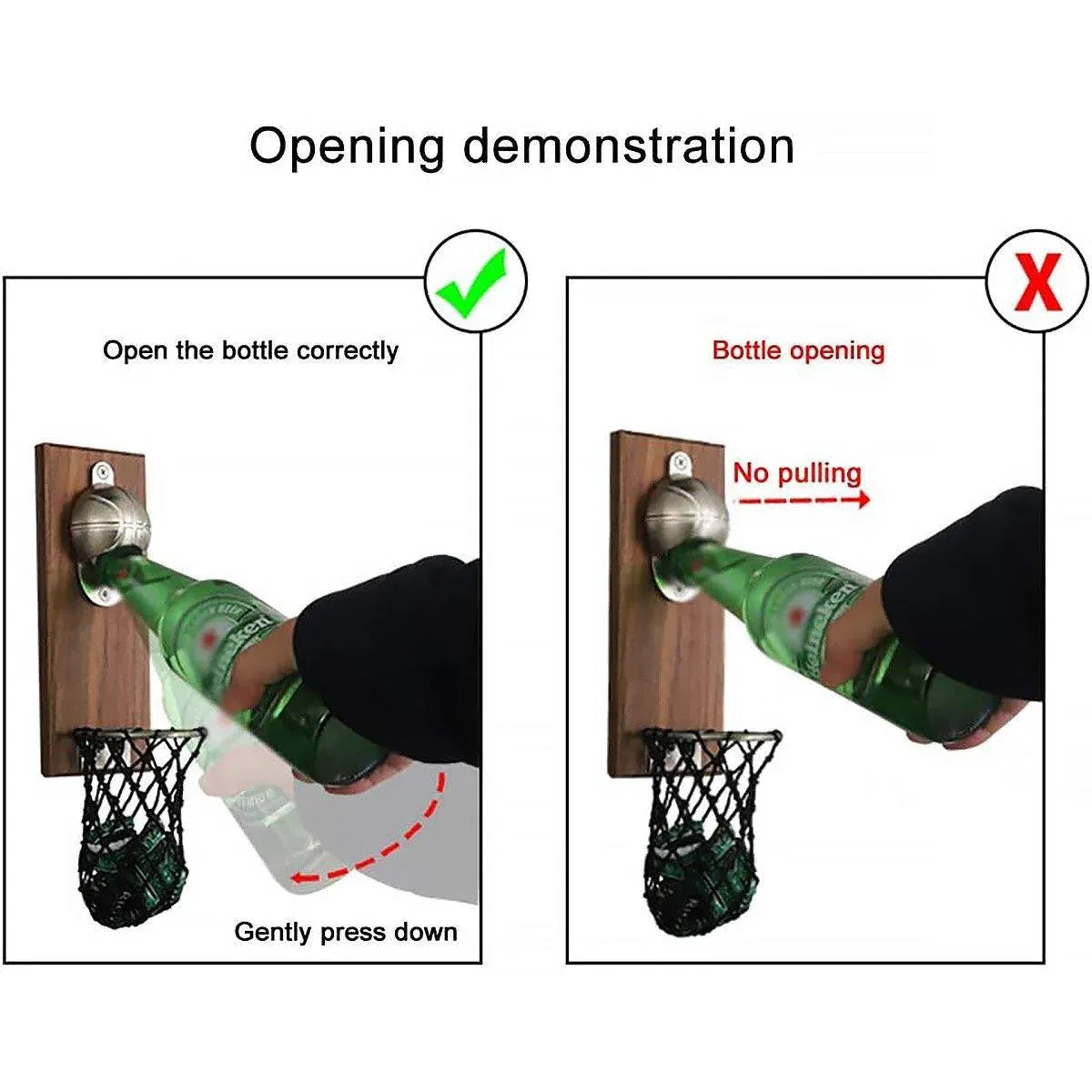 Magnetic Wooden Beer Bottle Opener Football Basketball Wine Opener Refrigerator