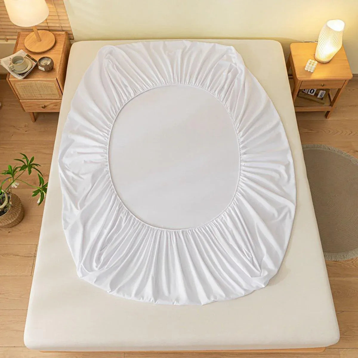Double 145x200cm Hotel Bedding White Cotton Satin Bedspread - Cotton double jet satin-60x60s