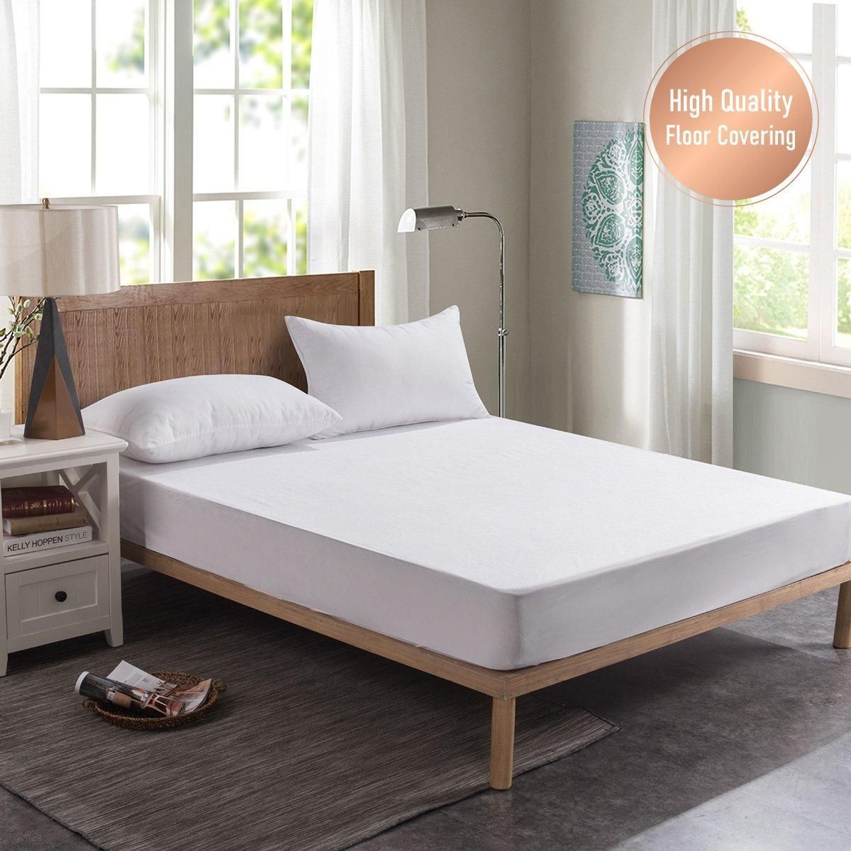 Double 145x200cm Hotel Bedding White Cotton Satin Bedspread - Cotton double jet satin-80x60s