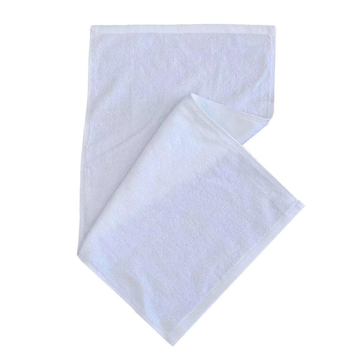 6pcs Absorbent White Bath Towels for Hotel Guesthouse Bathroom Home Use Set - Patternless-200g