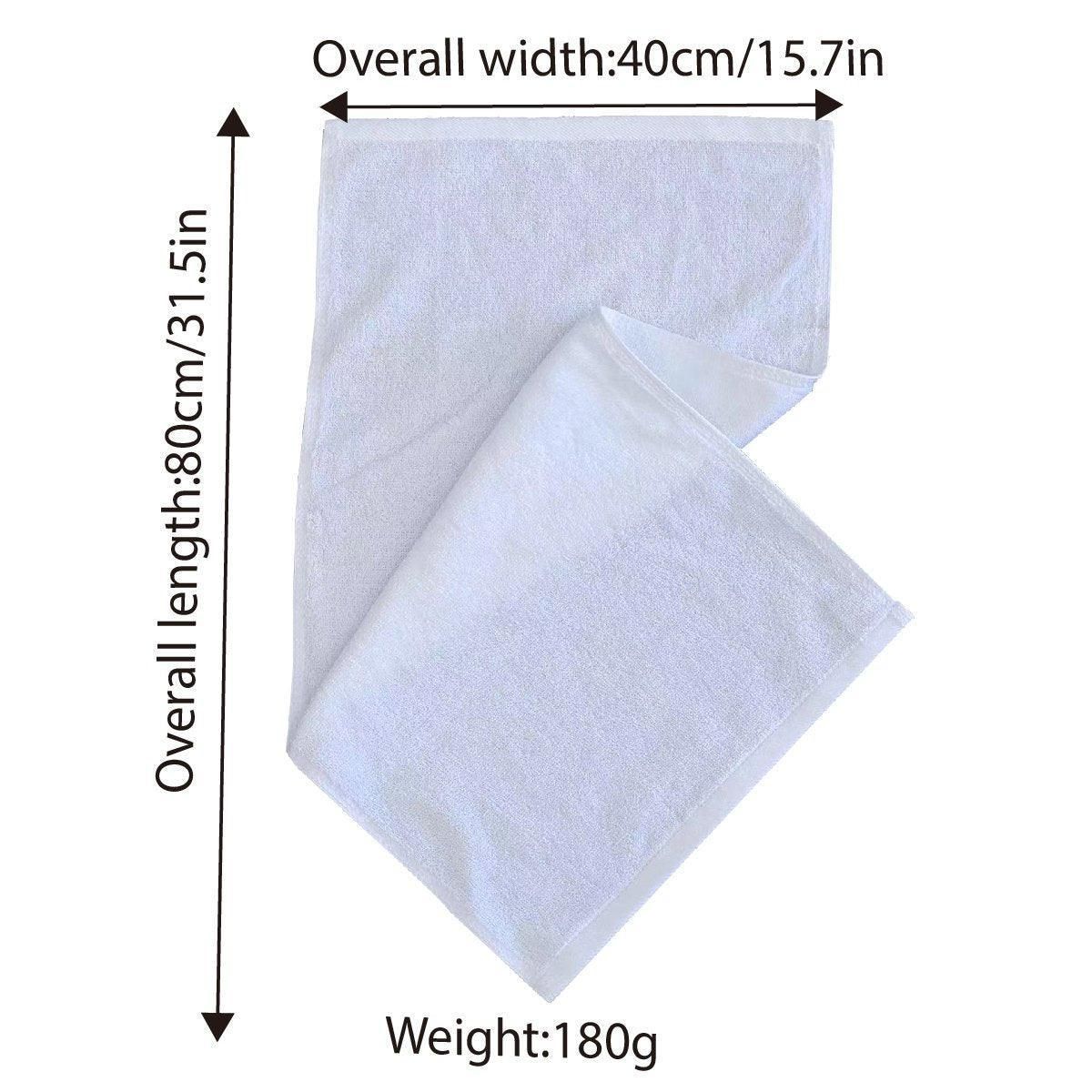 6pcs Absorbent White Bath Towels for Hotel Guesthouse Bathroom Home Use Set - Patternless-200g