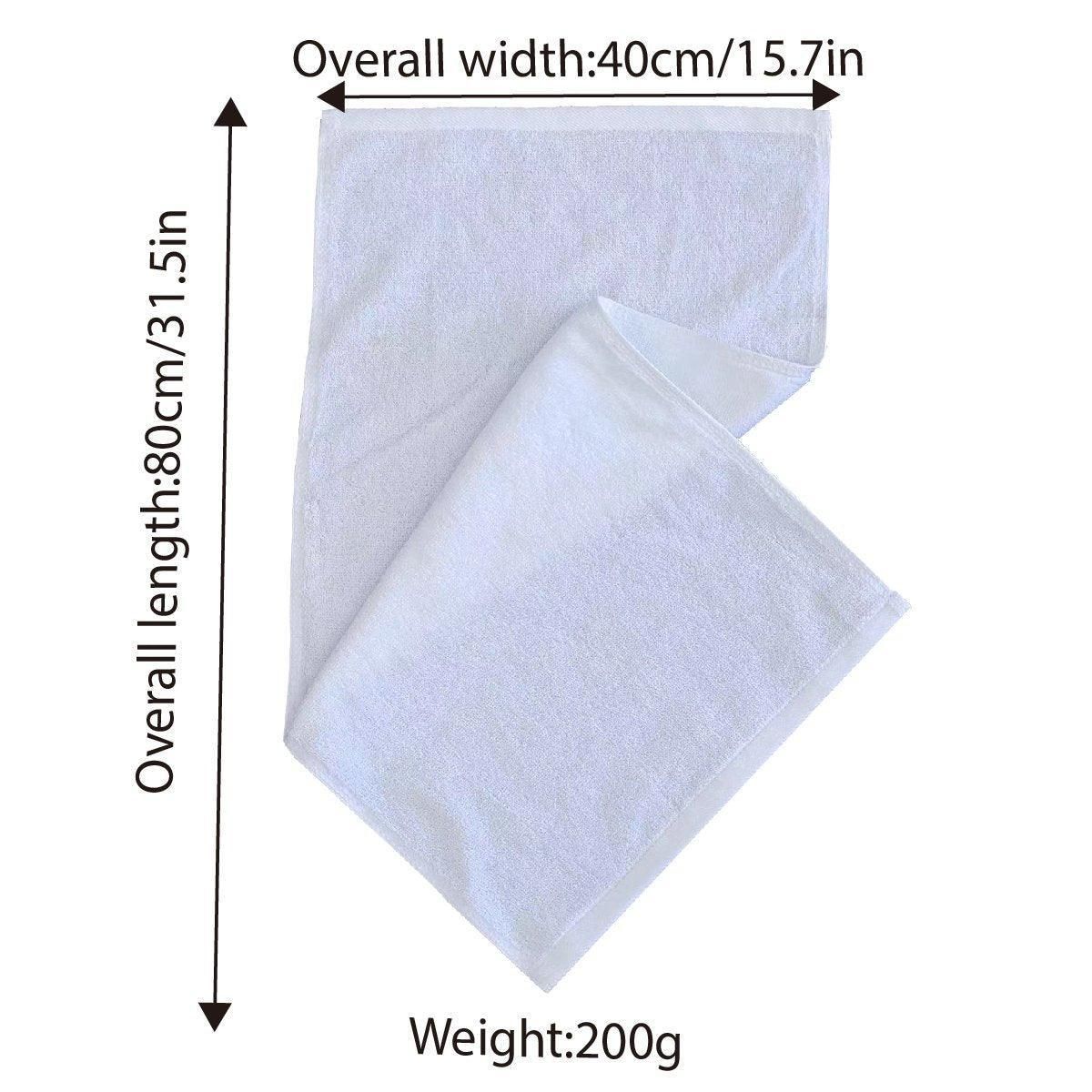 6pcs Absorbent White Bath Towels for Hotel Guesthouse Bathroom Home Use Set - Patternless-200g