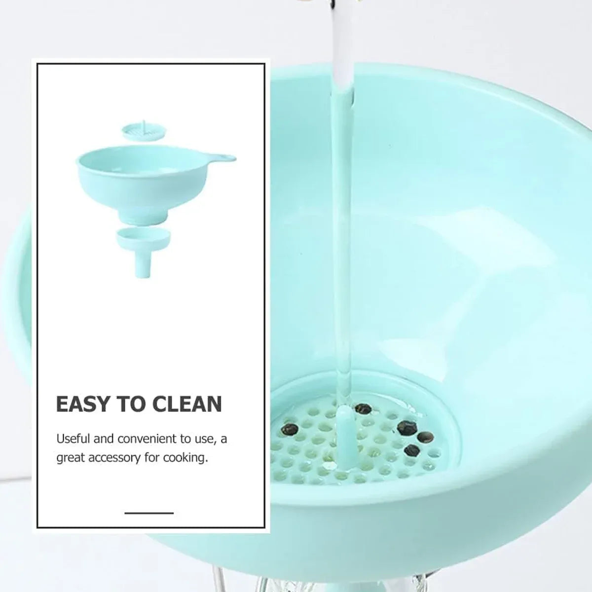 3 in 1 Multi Function Plastic Funnel Set Food Grade for Cooking Baking Liquid