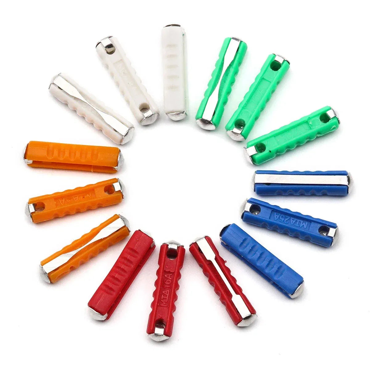 200PCS Torpedo Car Fuse Assortment Kit with Colour Coded Ratings for Vehicle Maintenance