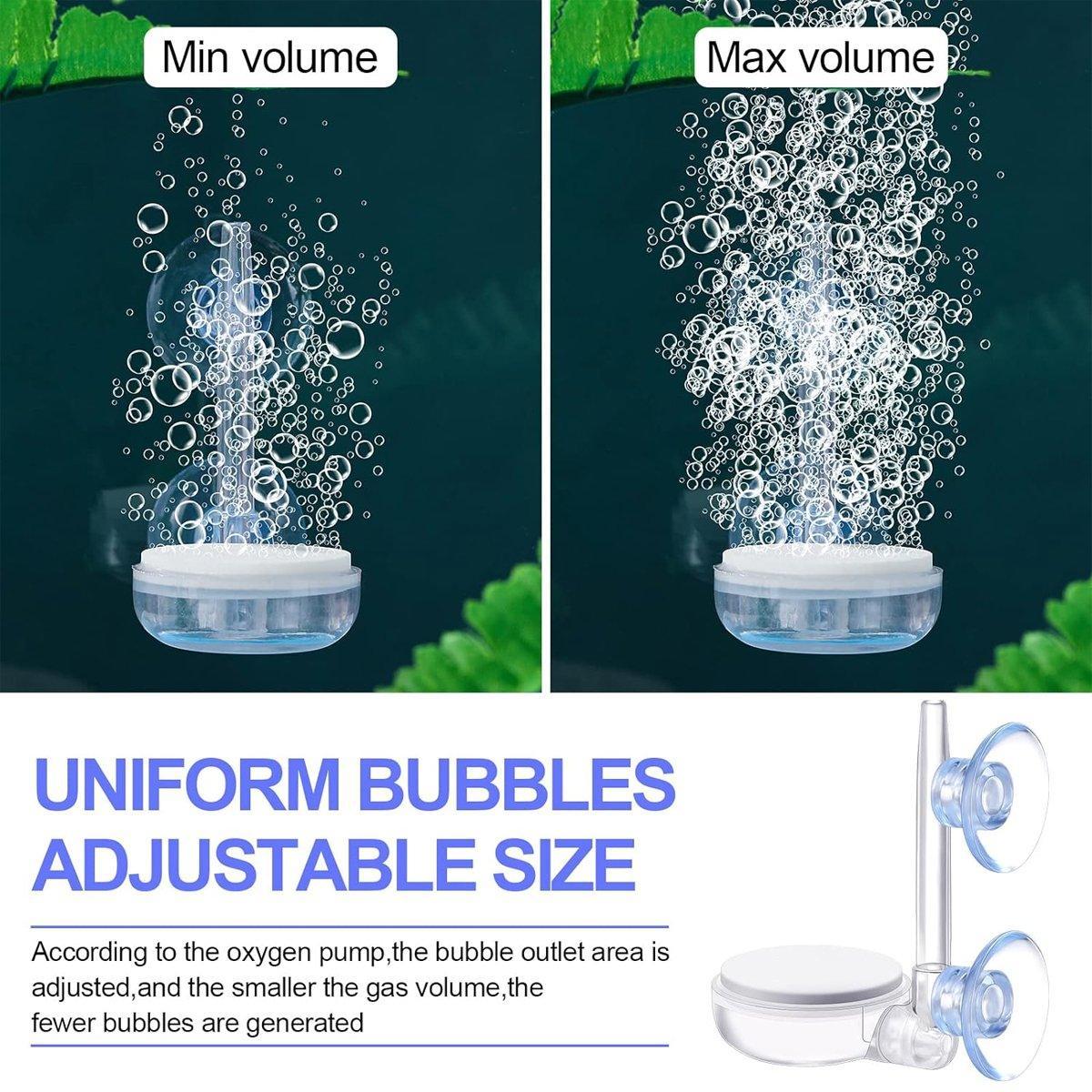 Quiet Bubble Stone Aerator Head Fish Tank Oxygen Pump Nano Air Disc Atomizer - Diameter 60MM