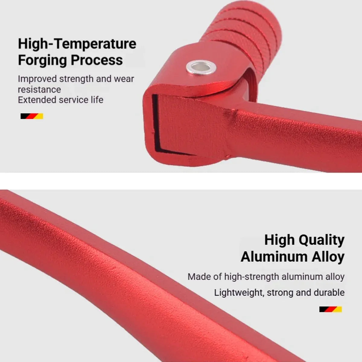 Foldable Gear Shift Lever Replacement for 50-250cc Pit Dirt Bike Off Road Motorcycle - Red