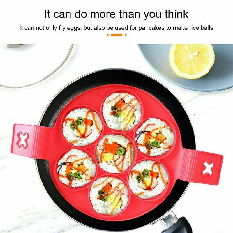 Silicone Non Stick Flipper Pancake Pan Perfect Breakfast Maker Egg Omelette Tool