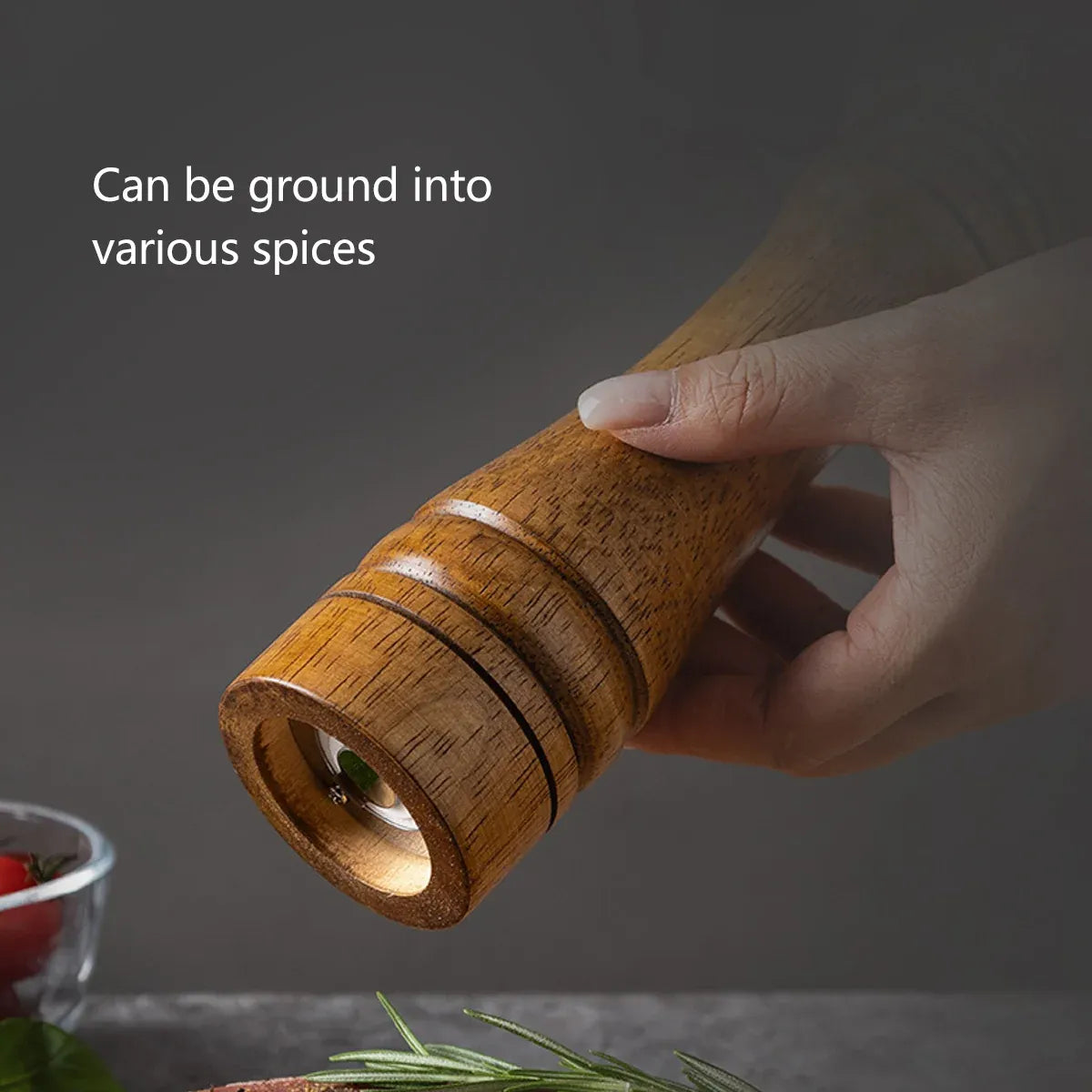 Wooden Pepper Grinder Pepper Mill Set Manual Home Salt Pepper Powder Bottle ﻿ - 5inch