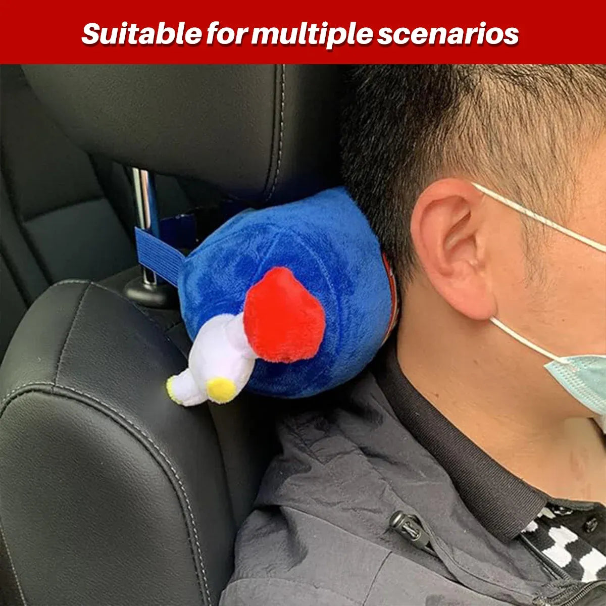 Car Neck Pillow Headrest Cushion Lumbar Support Throw Pillow For Seat Driving - Headrest
