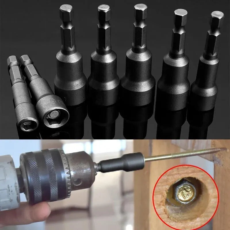 14 Pcs Magnetic Hex Socket Nut Driver Set, 1/4 Inch Hex Shank, 6-19mm
