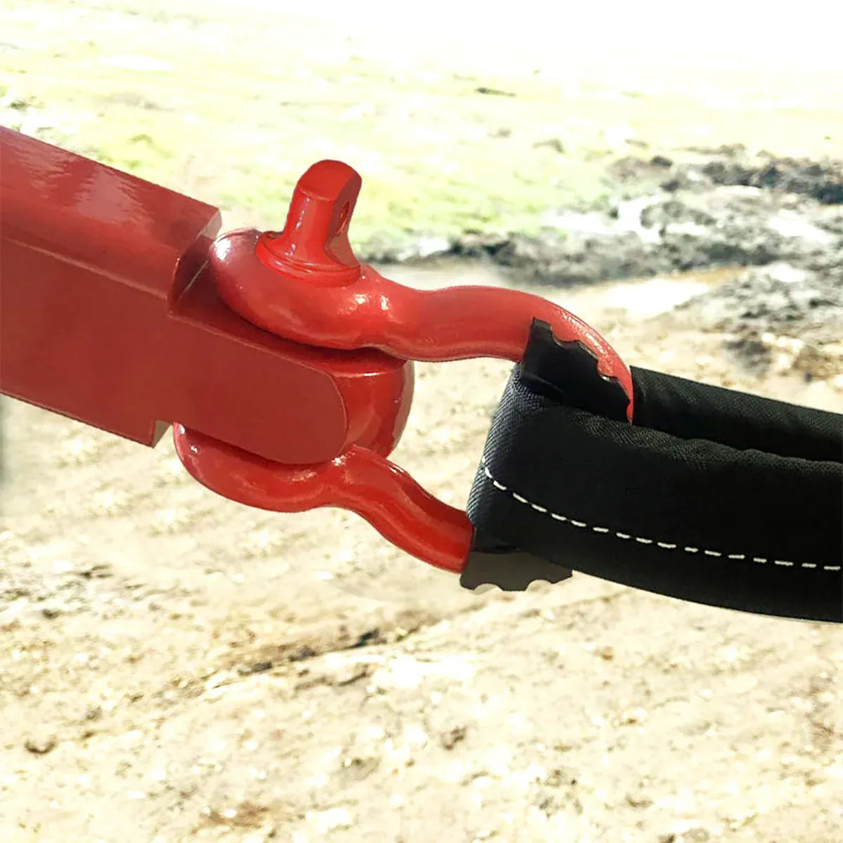 Red Trailer Arm Off Road Rescue Tow Hook Heavy Duty Steel for SUV Road Vehicle