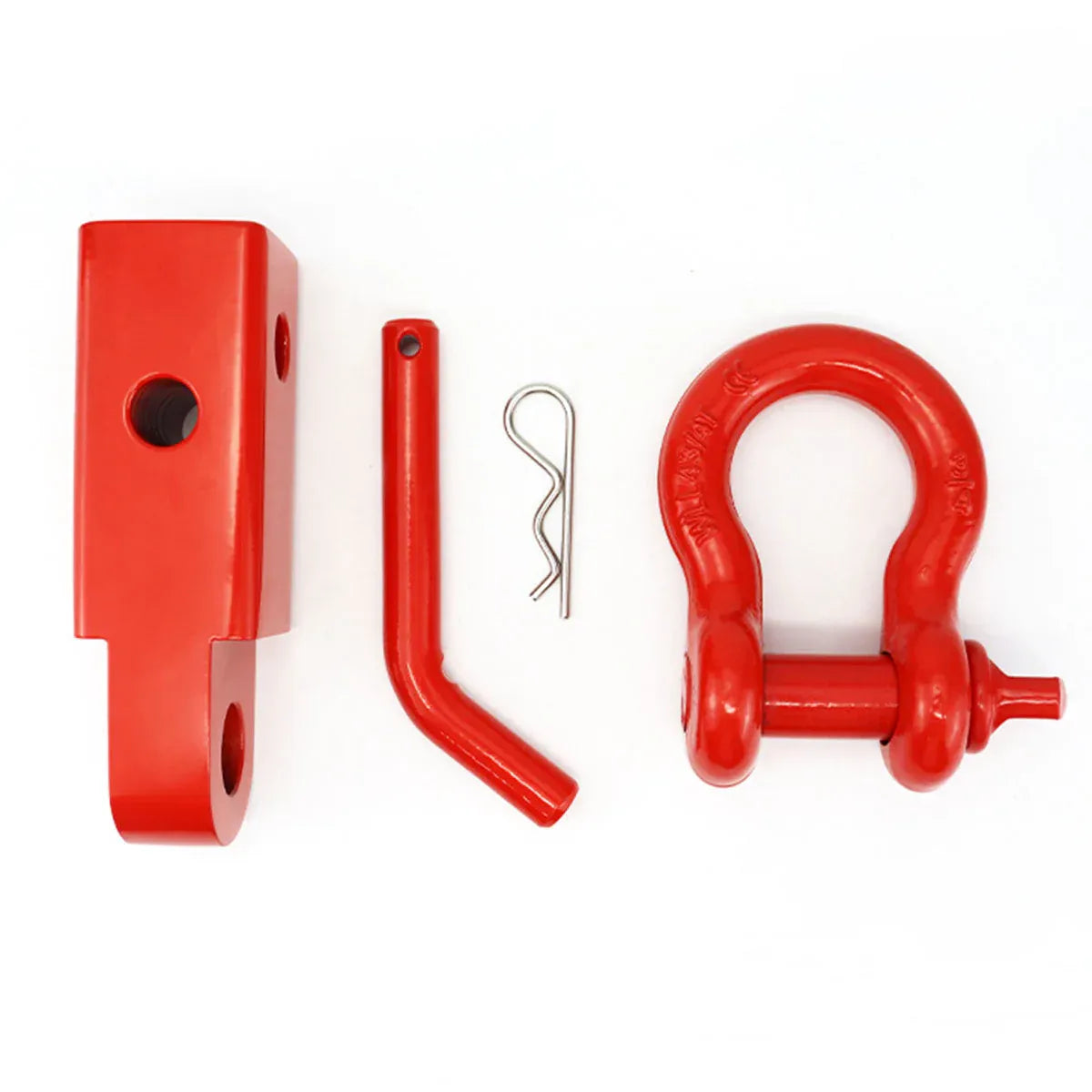 Red Trailer Arm Off Road Rescue Tow Hook Heavy Duty Steel for SUV Road Vehicle