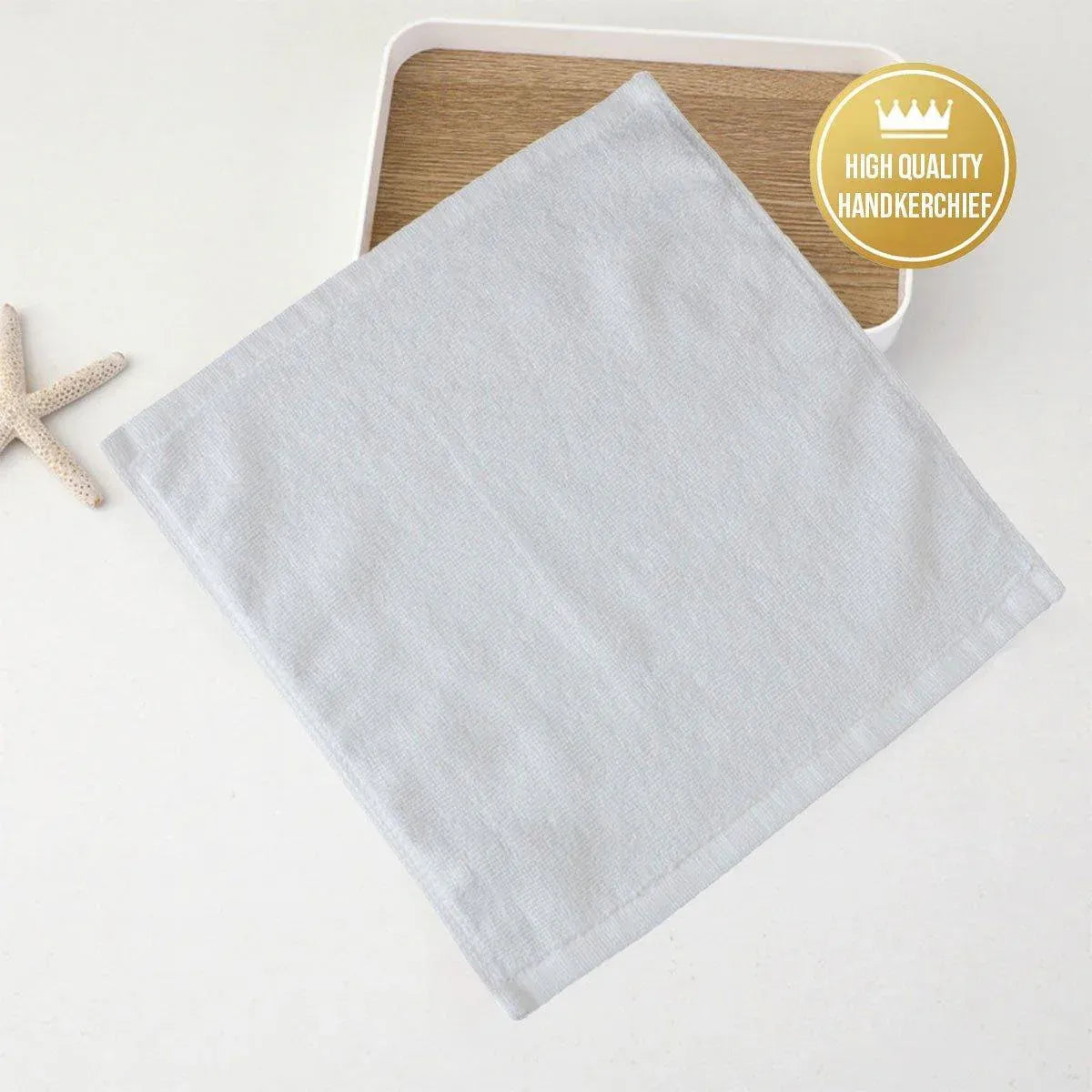 6PCS Hotel Cotton Face Towel White Soft Square Cloth Beauty Salon KTV Thick Wash - 35x35cm-Patternless-70g