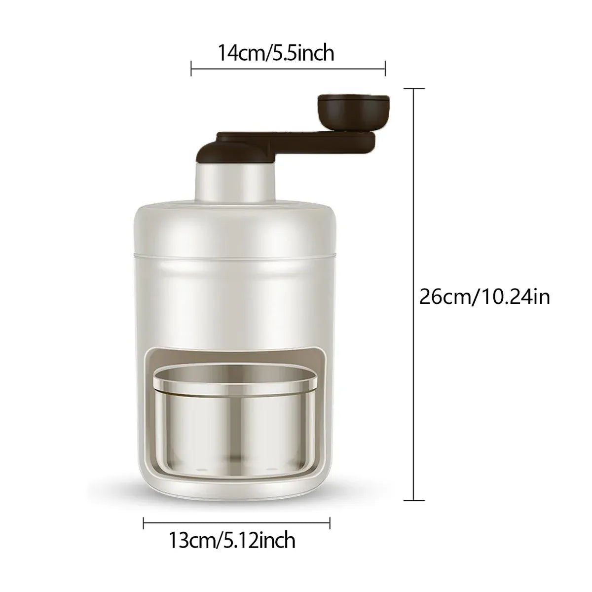 Home Small Hand Crank Ice Crusher Durable for Home Kitchen Bar Easy Operation