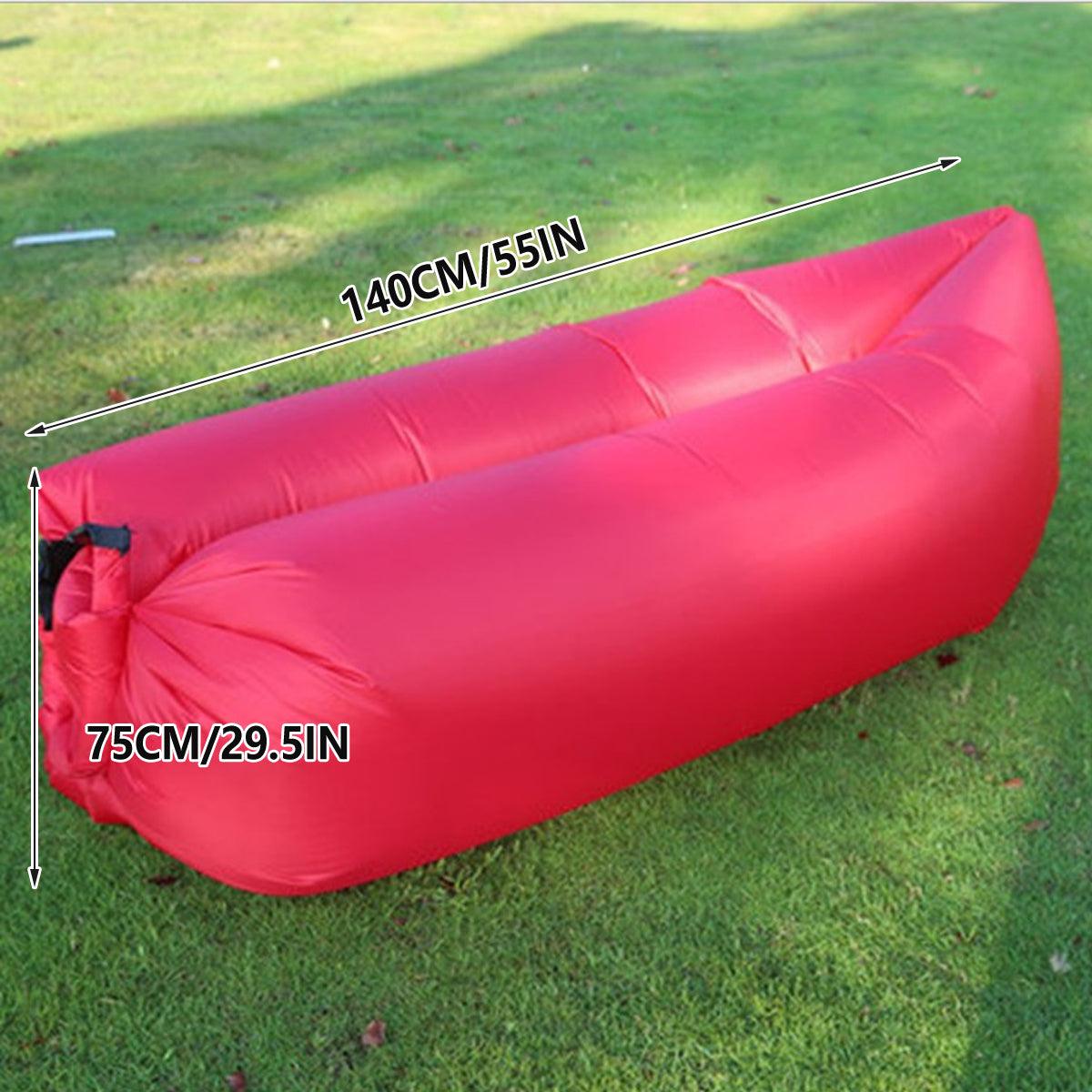 Fast Inflatable Lazy Lounge Air Sofa Bed Camping Beach Hangout Sleeping Bag - Purple