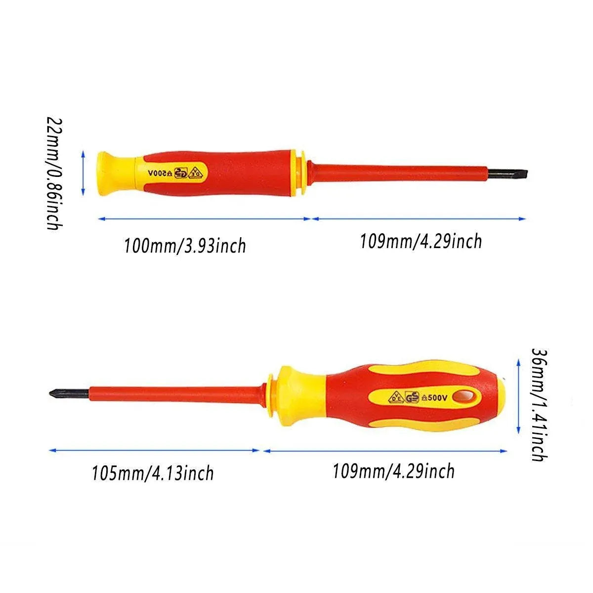 10-Piece Interchangeable Screwdriver Set with Storage Roll