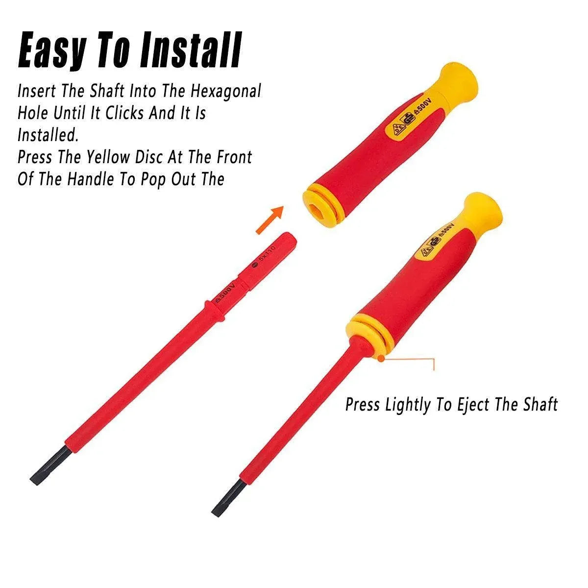 10-Piece Interchangeable Screwdriver Set with Storage Roll