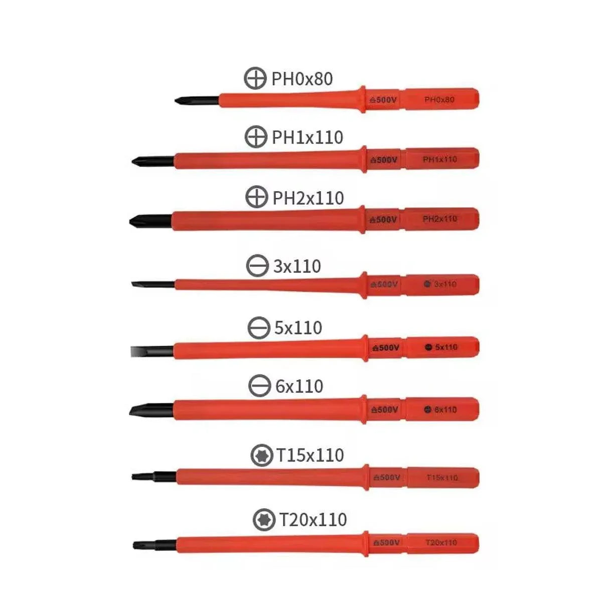 10-Piece Interchangeable Screwdriver Set with Storage Roll