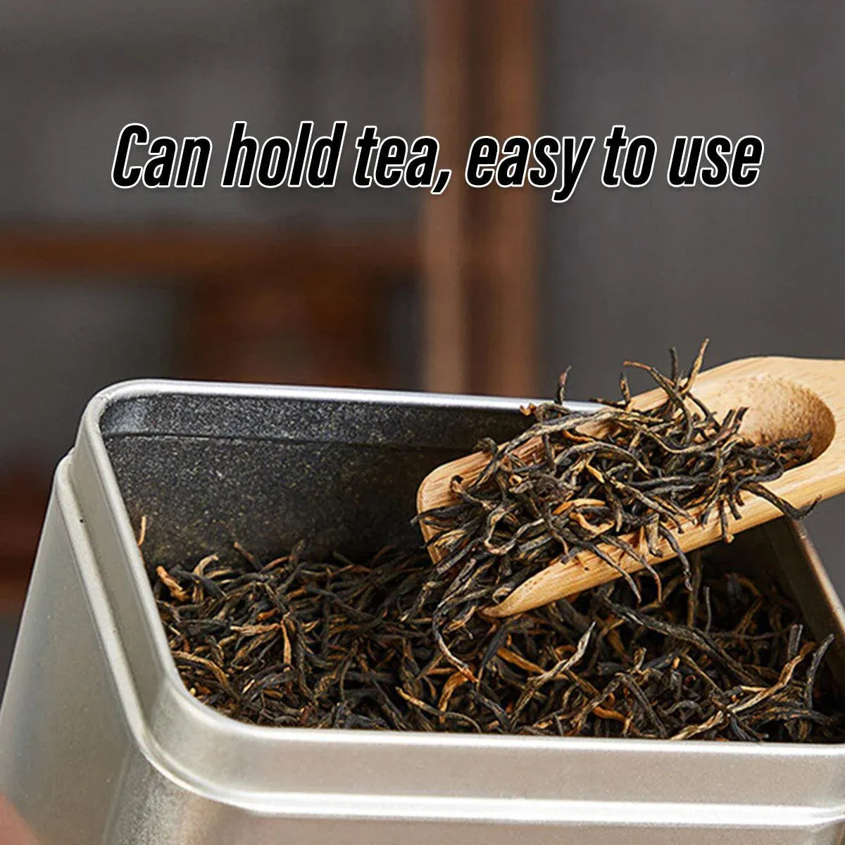 10PCS Tea Can Sealed Square Storage Box Solid Color Frosted Iron Container - Gold