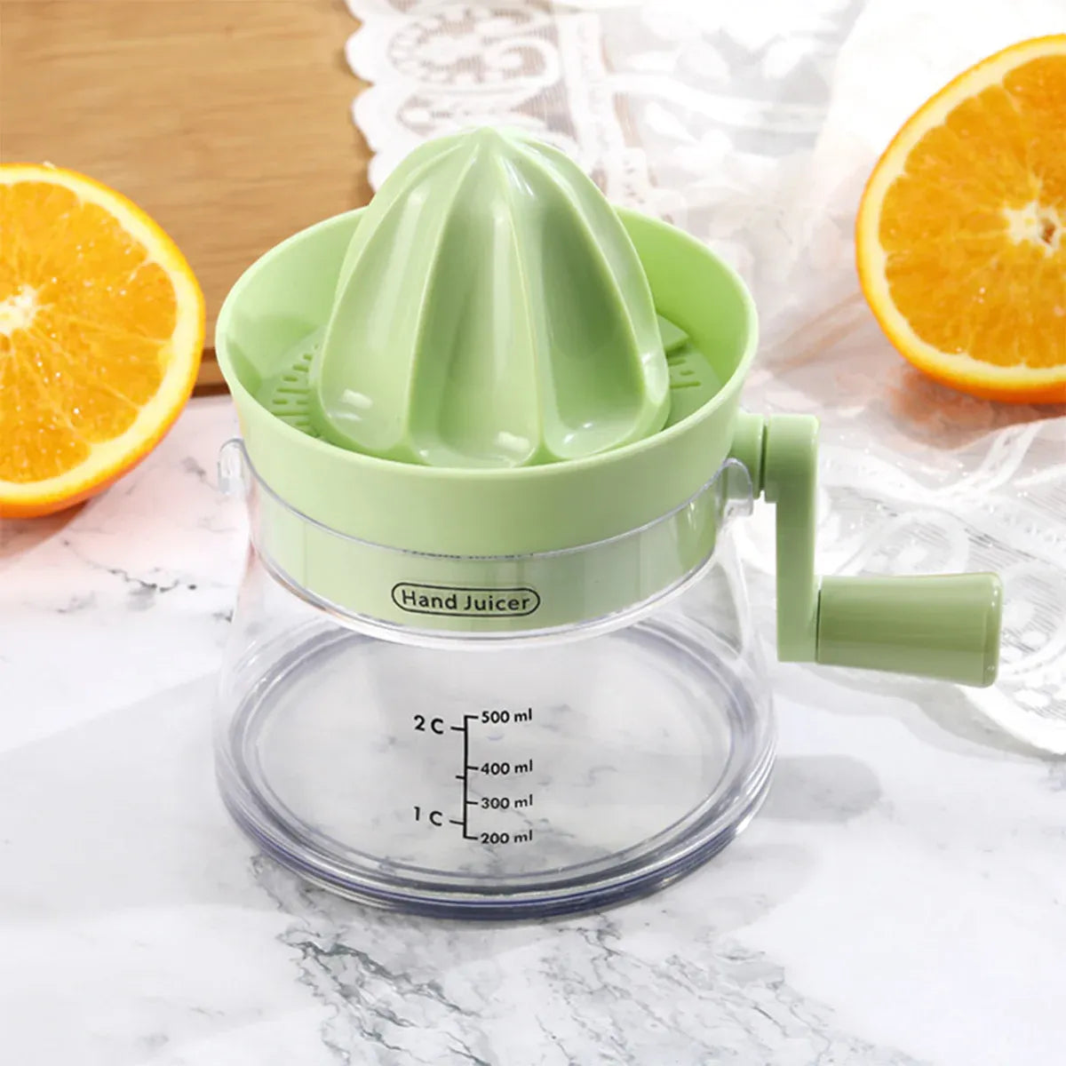 Manual Juice Extractor for Orange Lemon Home Citrus Juicer Hand Compressor - Green