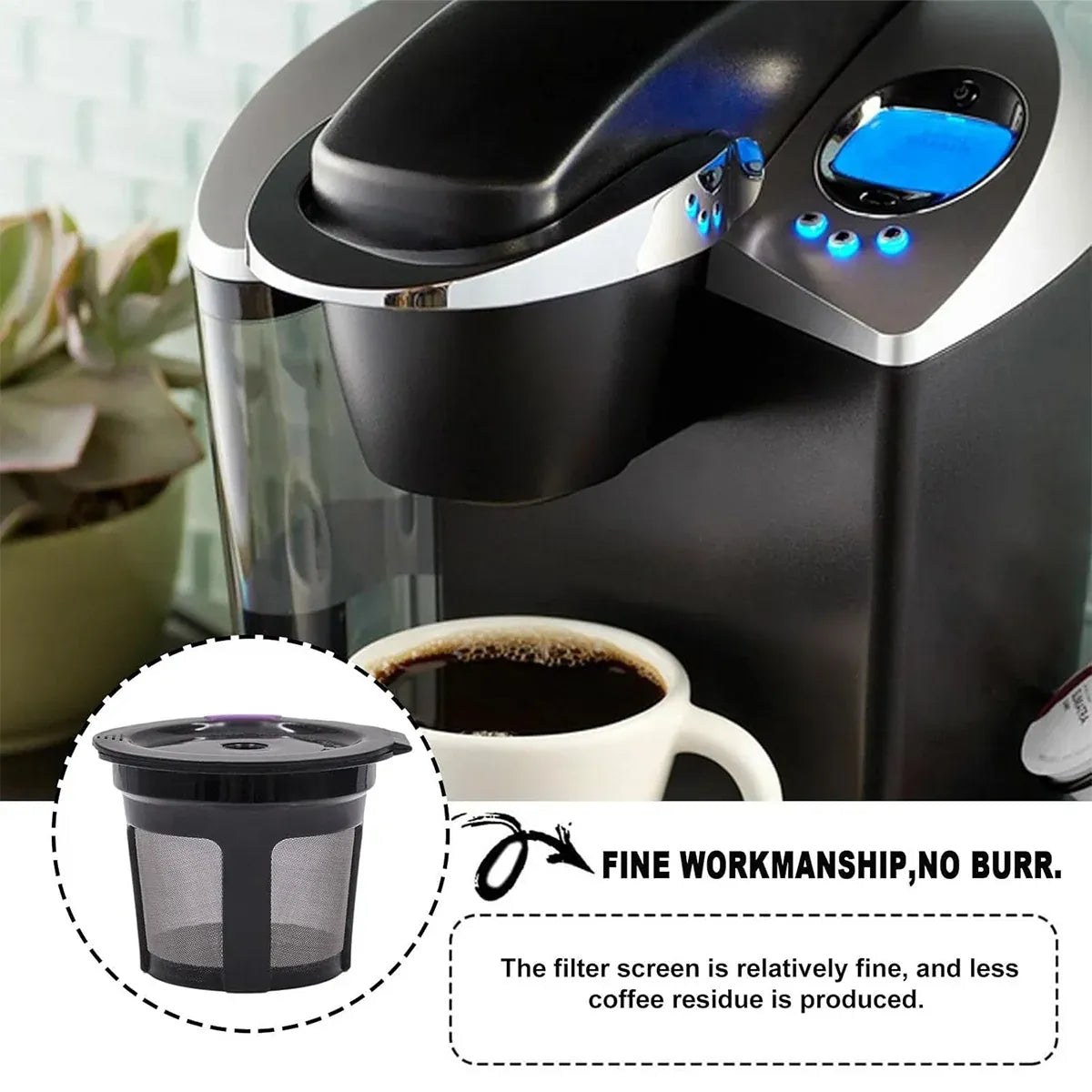Kcup Coffee Capsule Filter Basic Model Reusable Keurig Coffee Shell For Makers - Black