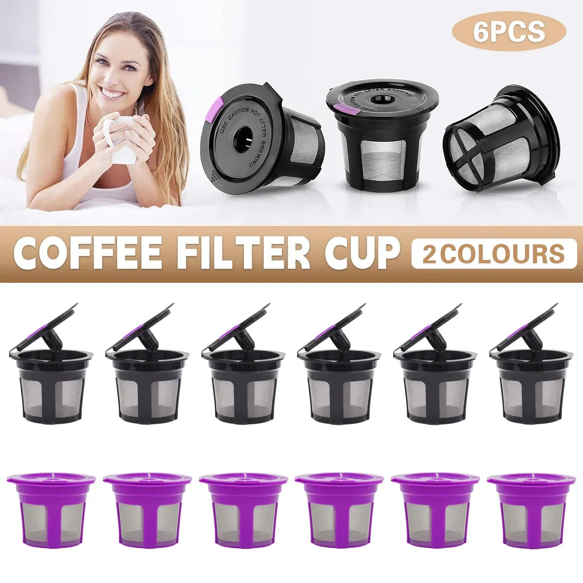 Kcup Coffee Capsule Filter Basic Model Reusable Keurig Coffee Shell For Makers - Purple