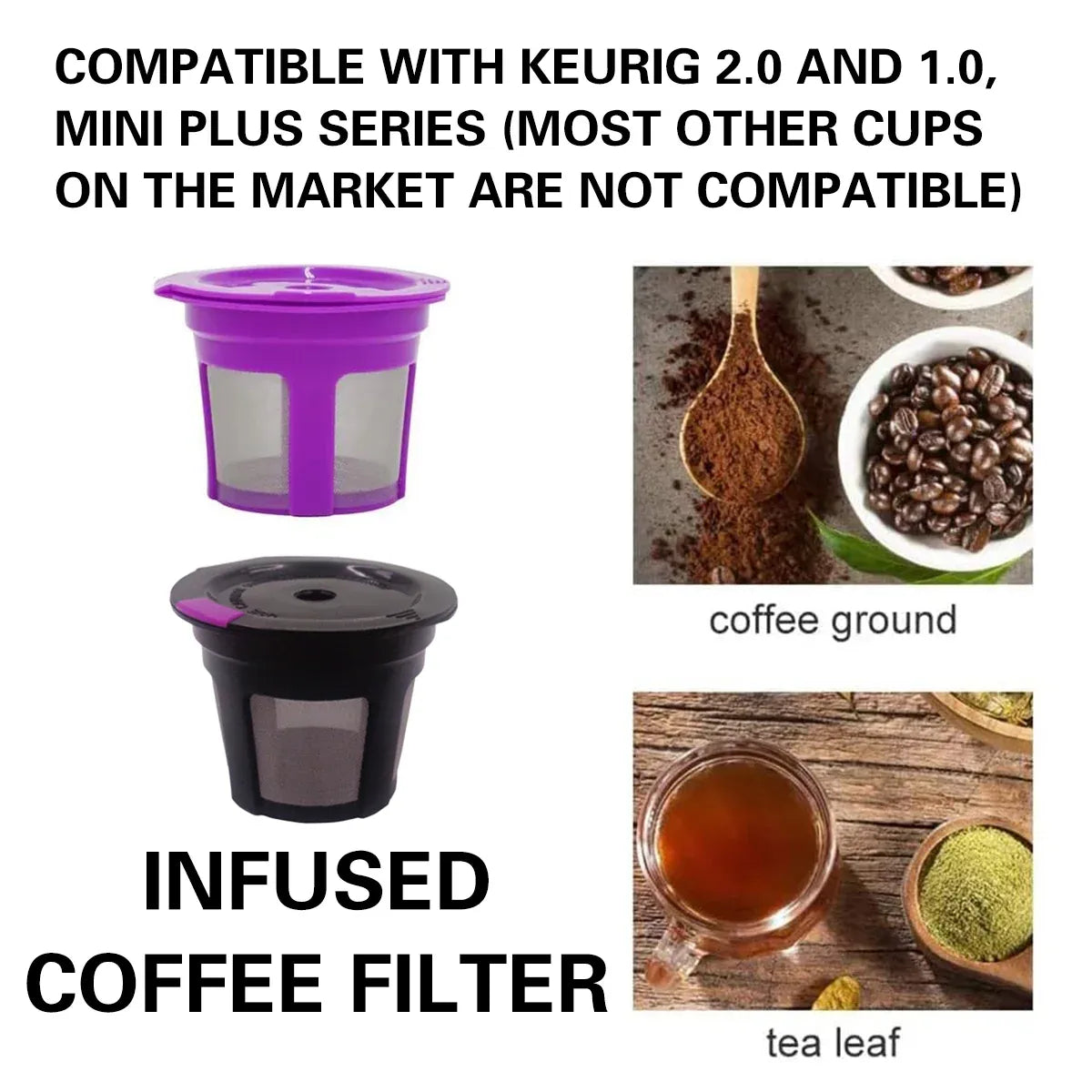 Kcup Coffee Capsule Filter Basic Model Reusable Keurig Coffee Shell For Makers - Purple