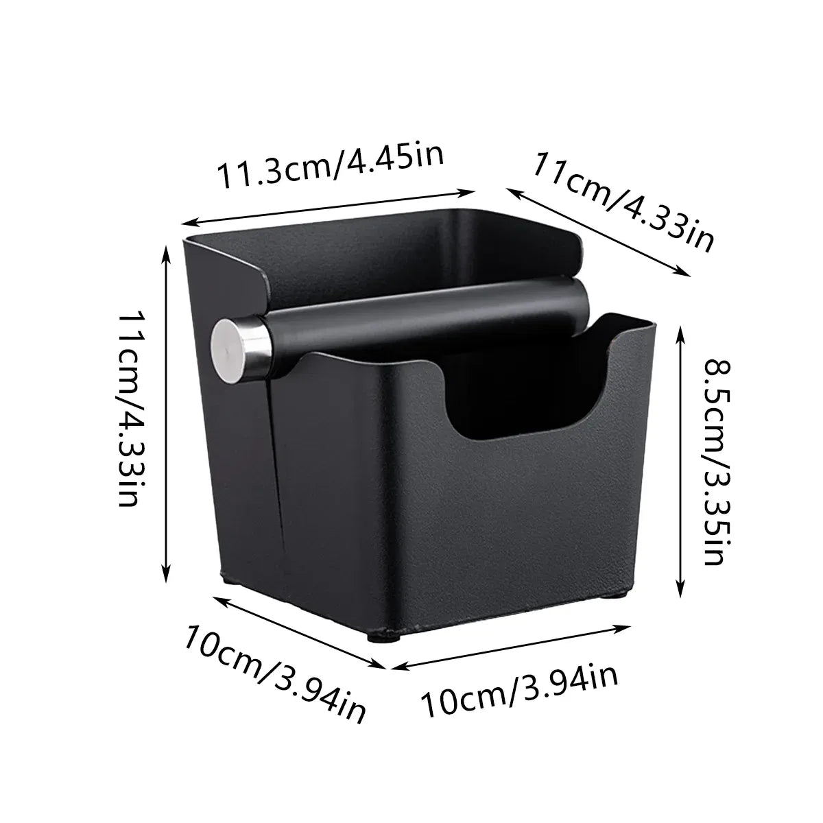 Square Coffee Grounds Knock Box Durable for Home Coffee Shop Use