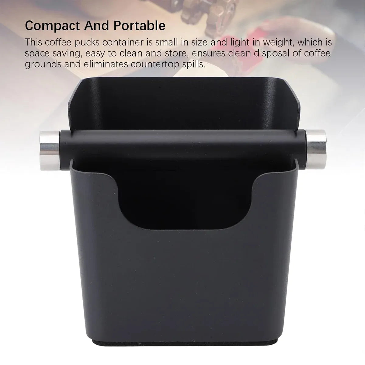 Square Coffee Grounds Knock Box Durable for Home Coffee Shop Use