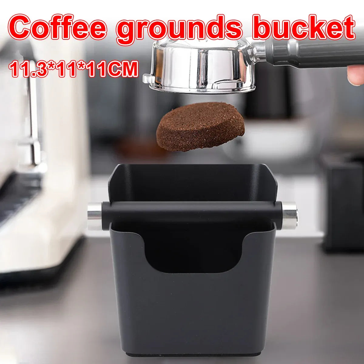 Square Coffee Grounds Knock Box Durable for Home Coffee Shop Use