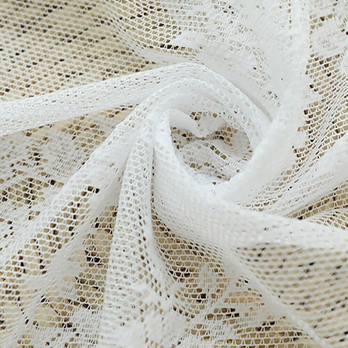 Elegant Lace Curtain Bedroom Window Door Screen Privacy Window Decor - 145*120cm